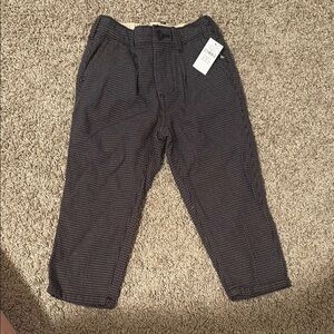 Gap Black and Gray Checkered Pants
